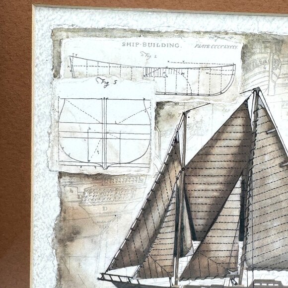 Set Of 2 Nautical Sailboat Prints In Black Wood Frames by Richard A Henson Vtg - Picture 6 of 13